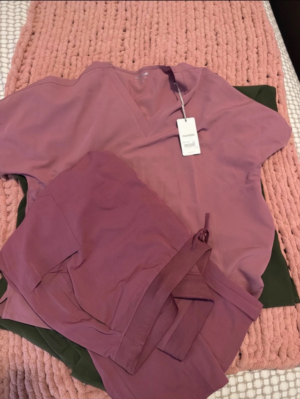 Mauve Women's plus size Mandala scrubs!